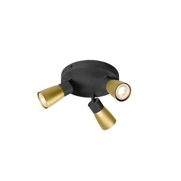 SLV 1008341 Puri 2.0 Dome, Strahler Rondell, GU10, in schwarz/gold