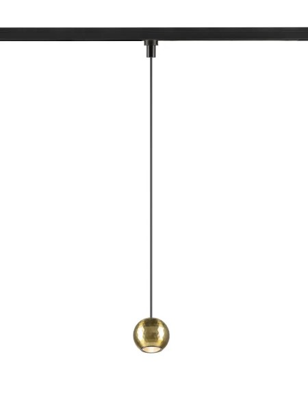 SLV 1010324 Dysko, Runde 1-Phasen LED-Hängelampe Discokugel, DIM, 6.7W, 27K, in gold/schwarz