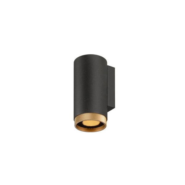 SLV 1011878 Grip! L, Up or Down Wandleuchte mit Dekoring, GU10, in Schwarz/Gold