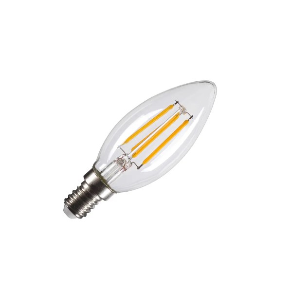 SLV 1005284 Leuchtmittel, transparent, dimmbar, E14, LED, 4.2W, 2700K, 380lm, 320°