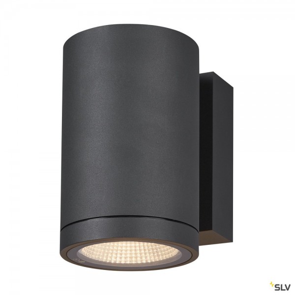 SLV 1003423 Enola Round M, Wandleuchte, anthrazit, IP65, LED, 10W, 3000K/4000K, 820lm