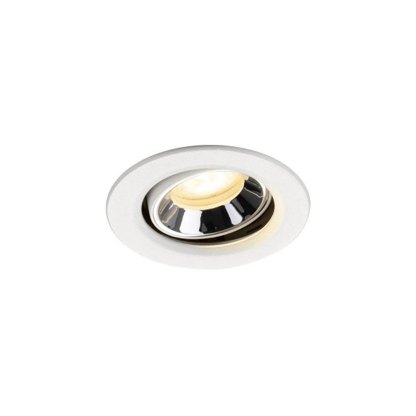 SLV 1009378 Numinos Move XS, LED-Einbaustrahler, 6.9W, 4000K, 1000lm, 55°, in weiß/chrom