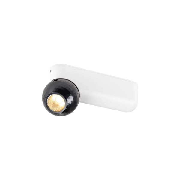SLV 1010301 Dysko, LED Wand & Deckenstrahler Rund, DIM, 6.7W, 2700K, in weiß/schwarz